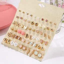 Fashion Frill Set Of 30 Contemporary Stud Earrings-22