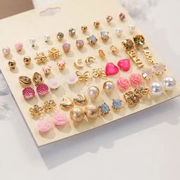 Fashion Frill Set Of 30 Contemporary Stud Earrings-57