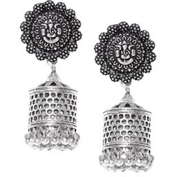 FIROZA Contemporary Jhumkas Earrings image 2