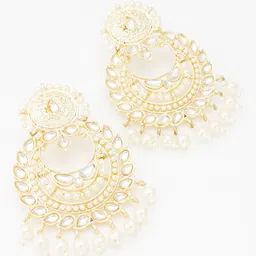 aadita Gold-Plated Crescent Shaped Chandbalis image 3