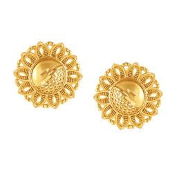 Vighnaharta Set Of 2 Gold-Plated Stud Earrings With Removable Chain Drop image 3