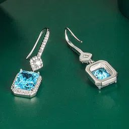 Designs & You Silver-Plated Geometric Drop Earrings image 2