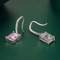 Designs & You Silver Plated Geometric Drop Earrings image 3