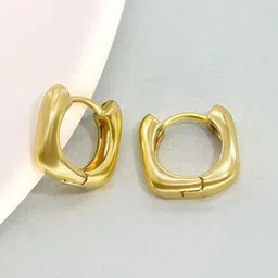 MYKI Gold-Plated Contemporary Hoop Earrings image 2