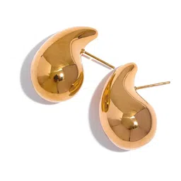 SALTY Gold-Plated Teardrop Shaped Drop Earrings image 2