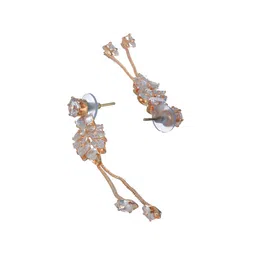 Priyaasi Contemporary Gold-Plated  Ear Cuff Earrings image 2