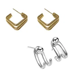Pinapes Set Of 2 Geometric Drop Earrings image 5