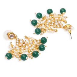 OOMPH Kundan Studded Beads Beaded Crescent Shaped Chandbalis image 3