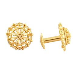 Vighnaharta Set Of 2 Gold-Plated Studs Earrings With Removable Jhumkis image 5