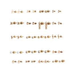 ToniQ  Set of 20 Gold-Plated Stud Earrings image 5
