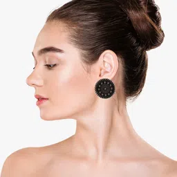 VAGHBHATT Circular Studs Earrings image 2