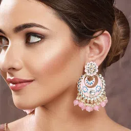 Priyaasi Gold-Plated Contemporary Chandbalis-32