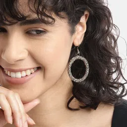 RICHEERA Circular Artificial Beads Drop Earrings image 4