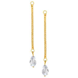 Vighnaharta Set Of 2 Gold-Plated Stud Earrings With Removable Chain Drop image 4