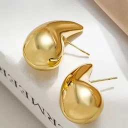 FIMBUL Gold-Plated Teardrop Shaped Drop Earrings image 3