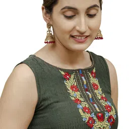 Shining Jewel - By Shivansh Gold-Plated Cubic Zirconia Dome Shaped Jhumkas image 3