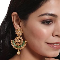 Anouk Gold-Plated Crescent Shaped Chandbalis Earrings-8