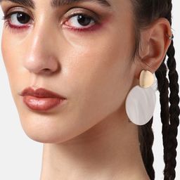 SOHI Gold-Plated Contemporary Drop Earring-95
