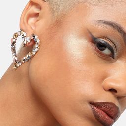 SOHI Gold Plated Contemporary Drop Earrings-55