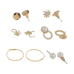 BEWITCHED Multicoloured Set of 6 Contemporary Studs Earrings image 4