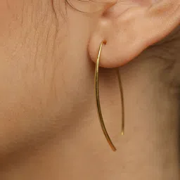Clara Women Gold-Plated 925 Silver Kira Contemporary Hoop Earrings image 5