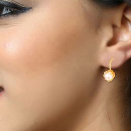 Vighnaharta Set of 2 Gold-Plated Pearls Beaded Studs & Drop Earrings image 3