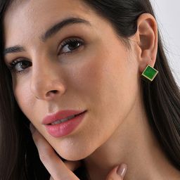 SOHI Gold Plated Contemporary Studs Earrings-68