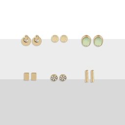 AMI Set Of 25 Gold Plated Studs & Hoop Earrings image 5