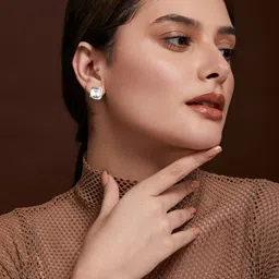 MINUTIAE Silver Plated Studs Earrings image 5