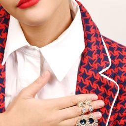 ODETTE Gold-Plated Contemporary Drop Earrings-image-63