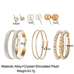 DIVASTRI Set of 11 Gold-Plated Artificial Stones Studded And Beaded Circular Studs image 2