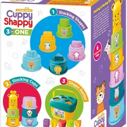 Plastic Cuppy Shappy 3-in-1 for Baby & Educational Toy Pack of 3-27