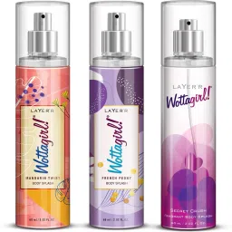 Wottagirl Mandarin Twist 60ml + French 60ml + Secret Crush 60ml Body Spray-For Women-image-56
