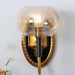 kapoor lampshades Flamingo Metal Wallchieres (Black & Gold)-picture-24