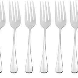 6 Dinner Fork, Disposable Stainless Steel Dessert Fork, Dinner Fork Set-image-87