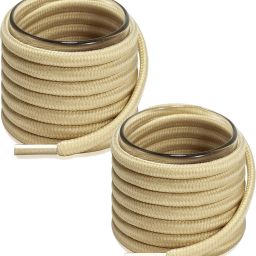 house of common Shoe Laces Round Beige 90cm shoe laces for boot sport hiking Beige shoes Shoe Lace-44