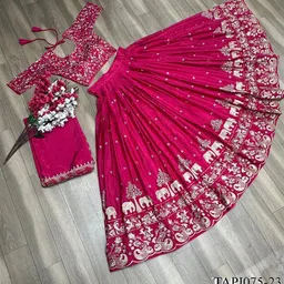 niklu fashion Embroidered Semi Stitched Lehenga Choli-picture-6