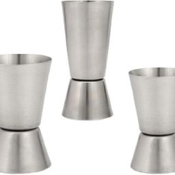 Dynore Stainless Steel Set Of 3 Tall Peg Measure Set- 15/30, 20/40, 30/60 ml 3 - Piece Bar Set-19