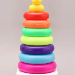 Step Teddy Duck Face Rings - Multicolour- 7pcs-0