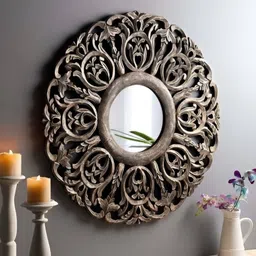 VAS collection home Textured Round Mirror-13