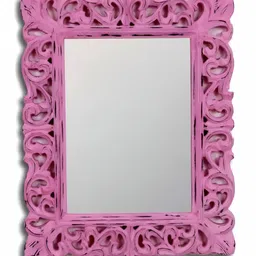 VAS collection home Pink Textured Rectangular Mirror image 1