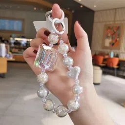 Nilzone Keychain Mobile Chain Beads Charm Hanging, Phone Pendant Wrist Bracelet Holder Phone Charm-image-15