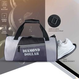 25 L Gym Duffel Bag - for Men & Women Kit Bag@5 - Black-image-23