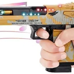 Desert Eagle Toy Gun with Projection Light & Sound and Recoil Mimic for Kids Slingshots-16