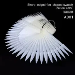 Nail Art Practice Tips 50Pcs Nail Art Tips Display Fan-Shaped False Nail Tips-image-33