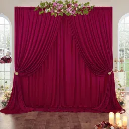 Cam cart 20X10ft Maroon No Wrinkle Polyester Photography Backdrop (5×10ft 4Pcs Panel) Reflector-image-82