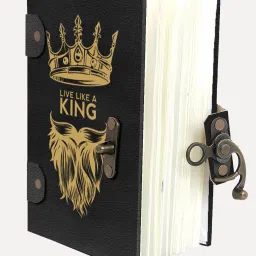 di-kraft Handcrafted Leather Cardboard Antique Binding Diary A5 Diary Unruled 200 Pages image 4