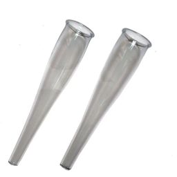 Glass Smoking Chillum 4 inch Pack of 2 Borosilicate Glass Outside Fitting Hookah Mouth Tip-image-82