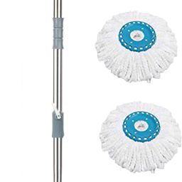 Premium Grey Mop Stick-Best Rod Set With 2 Refills String Mop-image-37