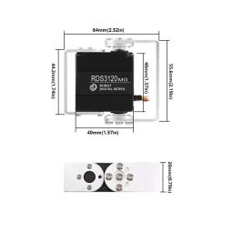 DSServo RDS3120MG 20kg Digital Servo High Torque Digital Metal Gear Servo Motor180º, 270º (Optional) Degree Rotation Servo Motor For RC Applications - RS8256DSServo RDS3120MG 20kg Digital Servo High Torque Digital Metal Gear Servo Motor180º, 270º (Optional) Degree Rotation Servo Motor For RC Applications - RS8256 image 5